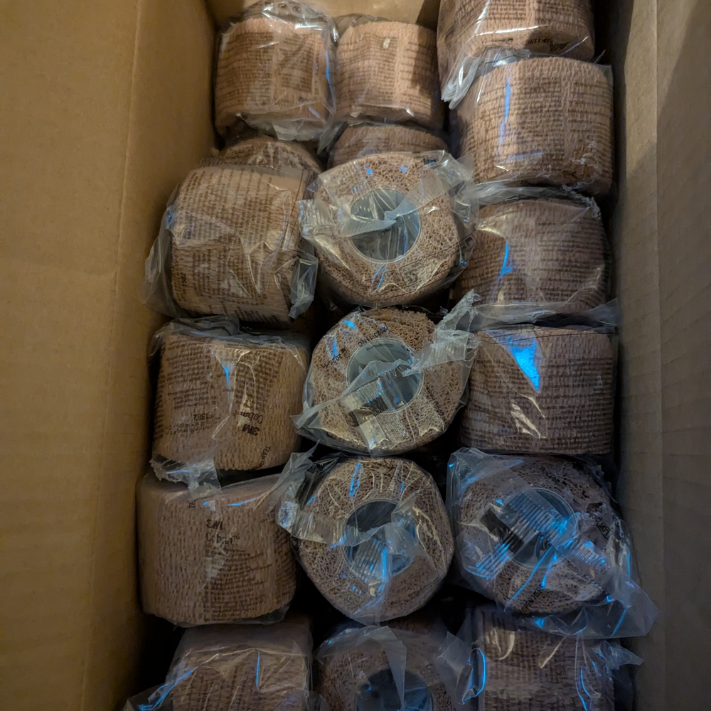 Bulk Pack of Brown Self-Adhesive Bandage Wraps